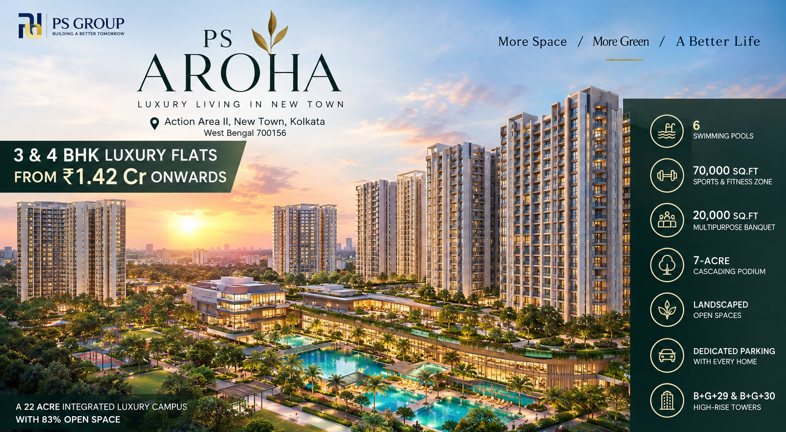 PS Aroha, New Town Action Area II Kolkata - photo 1