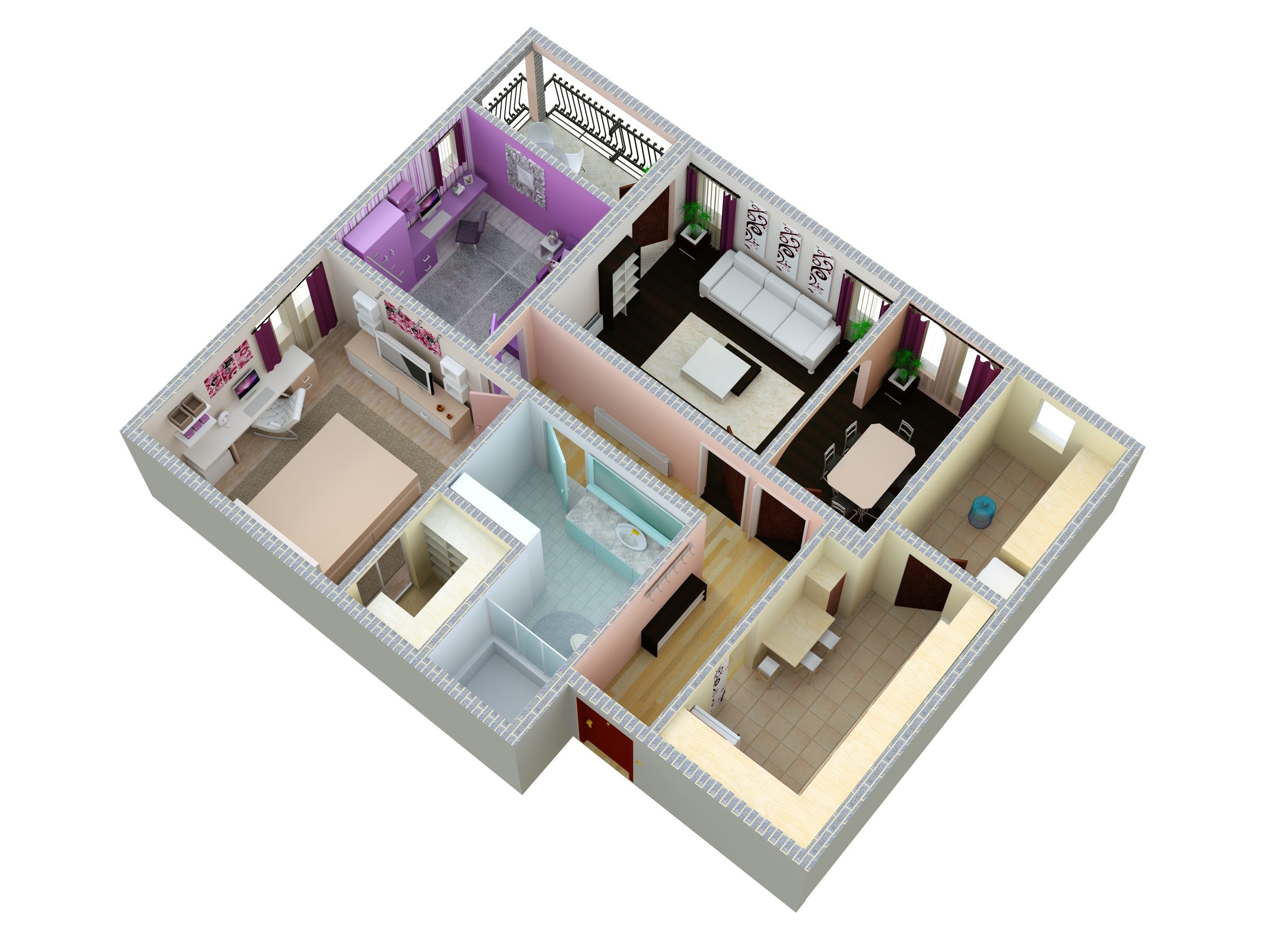 Srijan Optima 2BHK floor plan, 829 sq.ft.