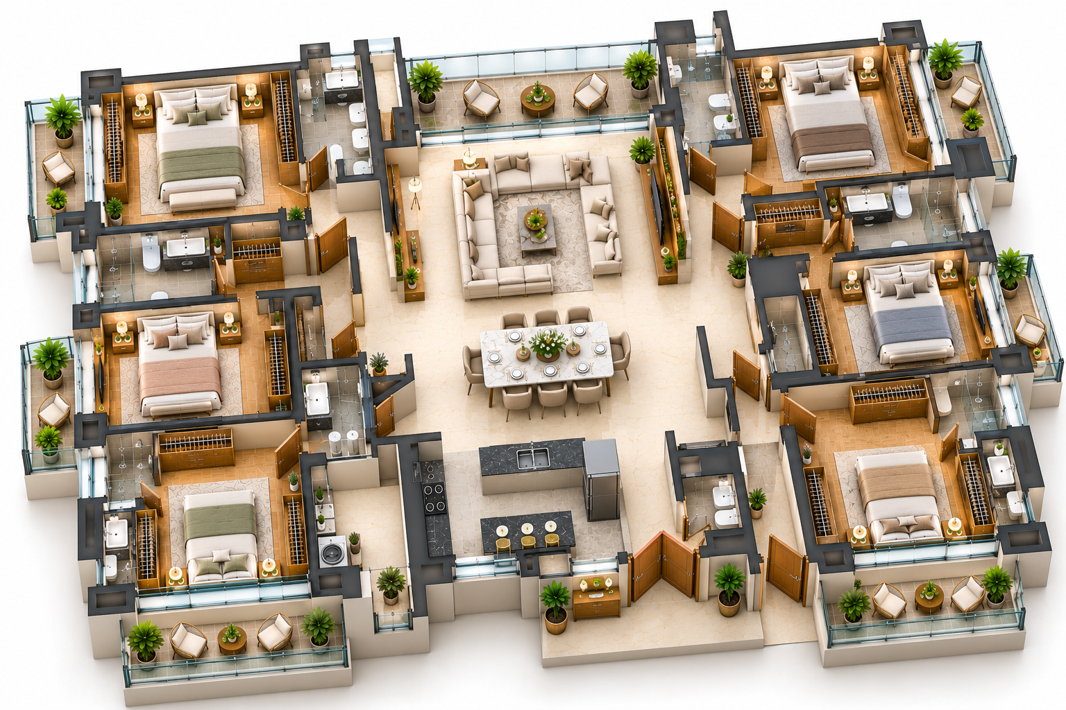 2 BHK floor plan