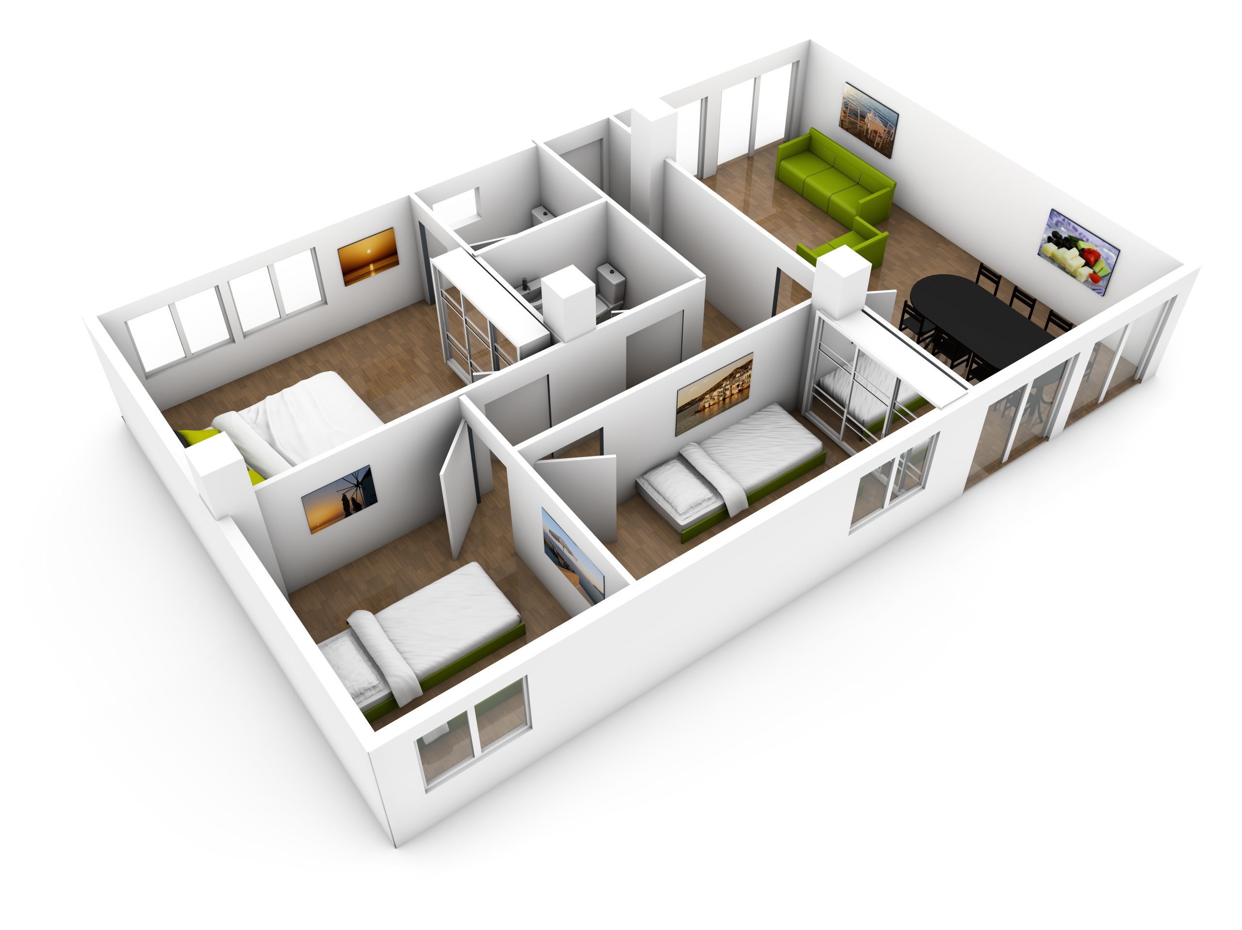 Vinayak Aquina 3bhk floor plan, 1,640 sq.ft.